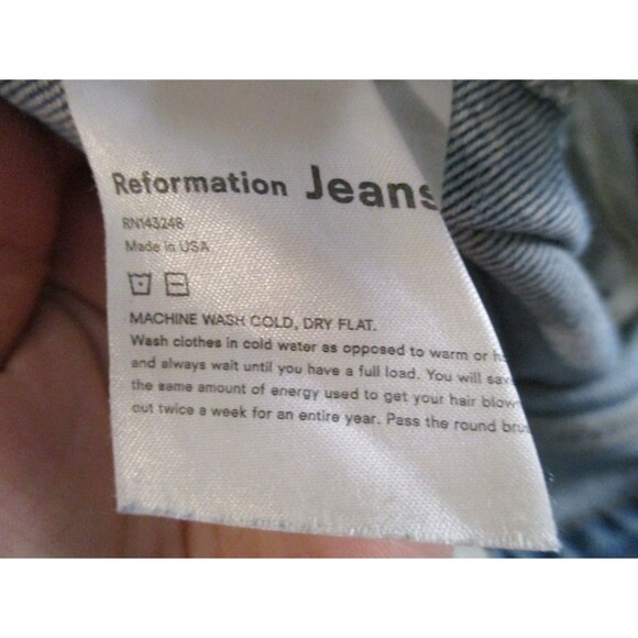Reformation Womens Sz 27 Stevie Ultra High Rise Jeans Malta Medium Wash - Picture 11 of 11